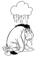 A coloring page of winnie the pooh - eyore